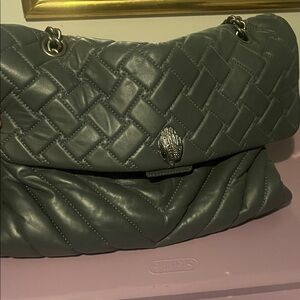 Kurt Geiger Quilted Gray Shoulder Bag Jumbo